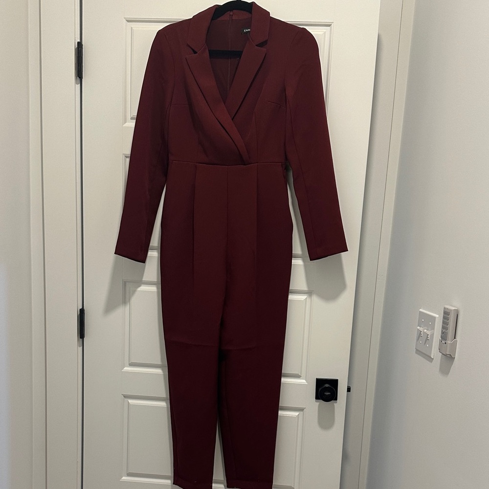 Express Deep Red Jumpsuit